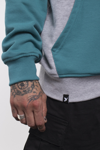 Bluza Hood Nervous Initial Ocean Grey