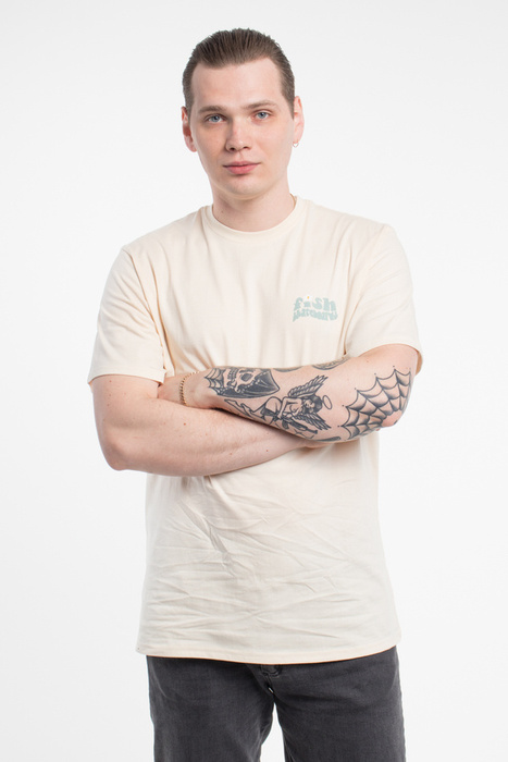 Koszulka Fish Skateboards Flower Power Ecru