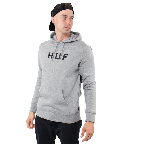 Bluza Męska Huf Hood Essentials Og Logo Grey 
