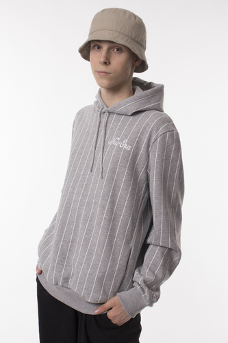 Bluza Męska Z Kapturem Hood Heritage Pin Stripe Heather Grey