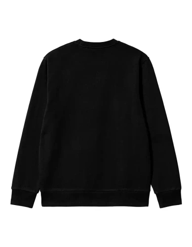 Bluza Carhartt WIP Crew Script Embordery Black White