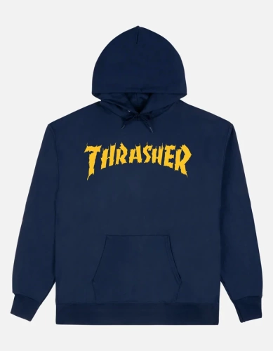 Bluza z kapturem Thrasher Hood Burn It Down Navy