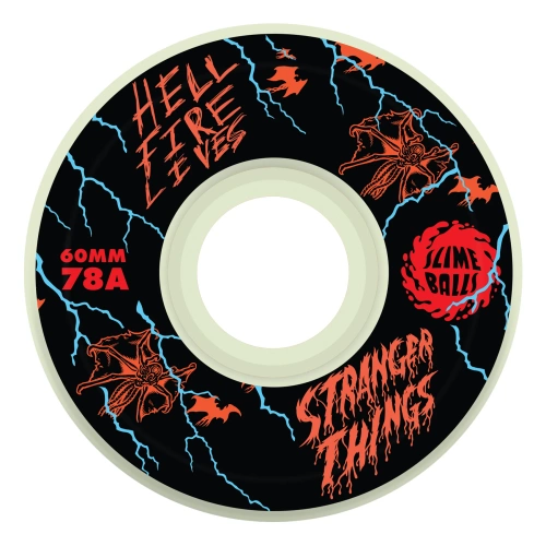 Koła do deskorolki Santa Cruz x Stranger Things Meek Slasher Eddie OG Slime GITD 78a Slime Balls białe (60mm)