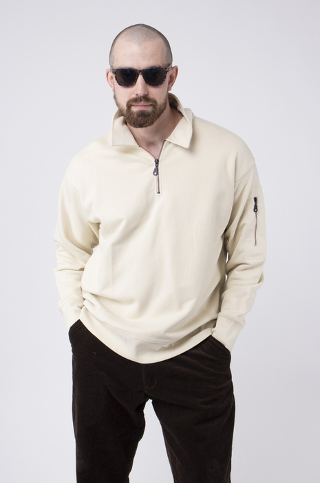 Bluza Levi's® Skate Men's New Quarter Zip Rat King Off White