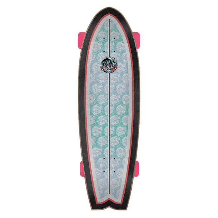 Deskorolka Cruiser Santa Cruz Wave Dot Muchroom Splice Shark 9.00"