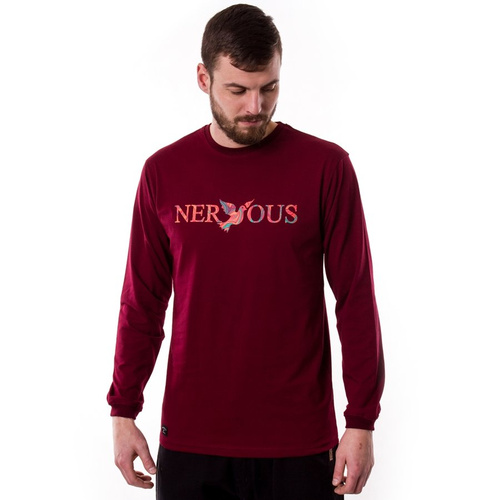 Longsleeve męski Nervous Classic Acid maroon