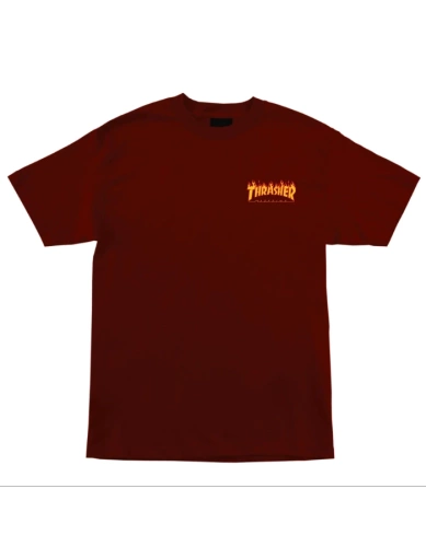Koszulka z krótkim rękawem Santa Cruz X Thrasher Flame Dot Heavyweight Burgundy