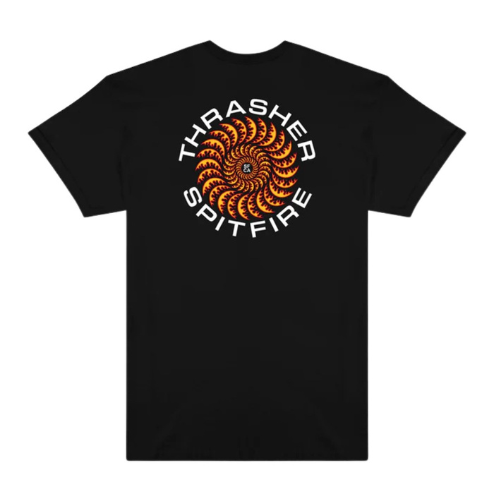 Koszulka Thrasher x Spitfire Classic Swirl czarna