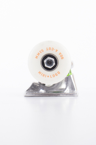 Zestaw Mini Logo Trucki 7.63" Raw + Łożyska Mini Logo + Koła A-Cut White 90 (53mm)