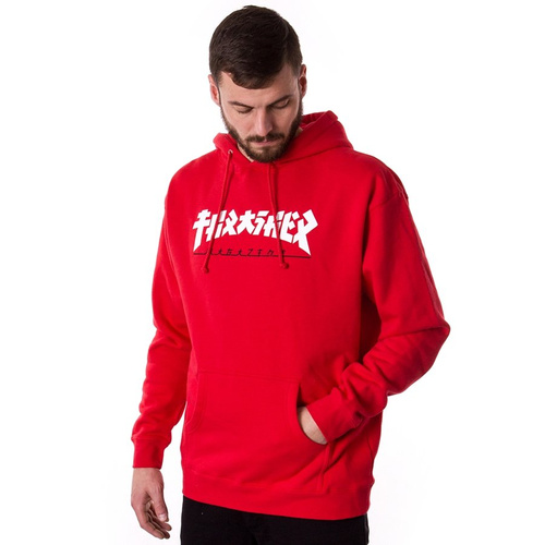 Bluza Męska Z Kapturem Thrasher Hoody Godzilla Red