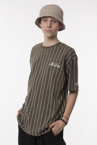 Koszulka New Era Oversized Pinstripe Khaki