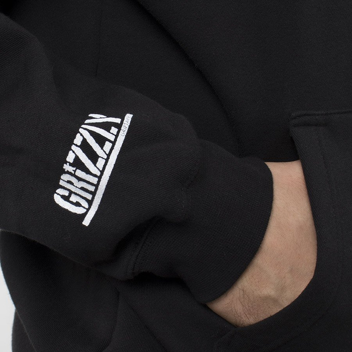 Bluza męska Grizzly Color Block Stamp Hood Blk