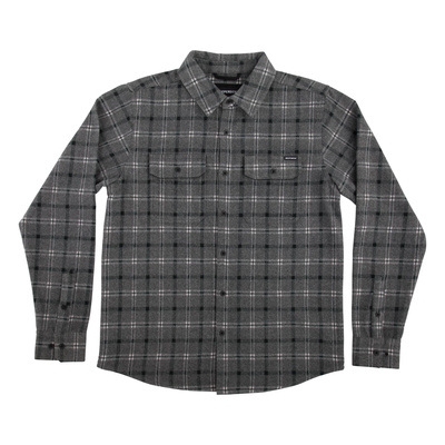 Koszula męska Independent Longsleeve Flannel Shirt szaro-czarna