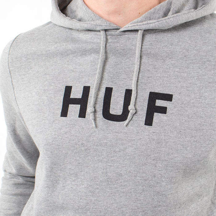 Bluza Męska Huf Hood Essentials Og Logo Grey