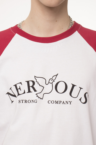 Koszulka Longsleeve LTD Black Nervous First Logo Red/ White