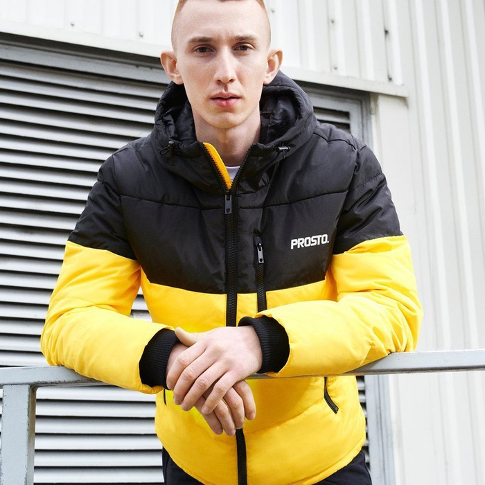 Kurtka zimowa męska Prosto Klasyk Adament black / yellow