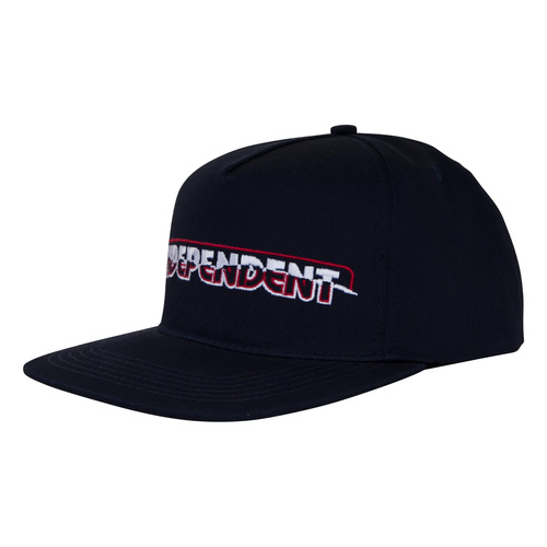 Czapka z daszkiem Independent Barhouse Ripped Snapback Structured Hat granatowa