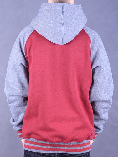 Bluza Nervous Zip Classic Sl Sp14 Burgundy/Grey