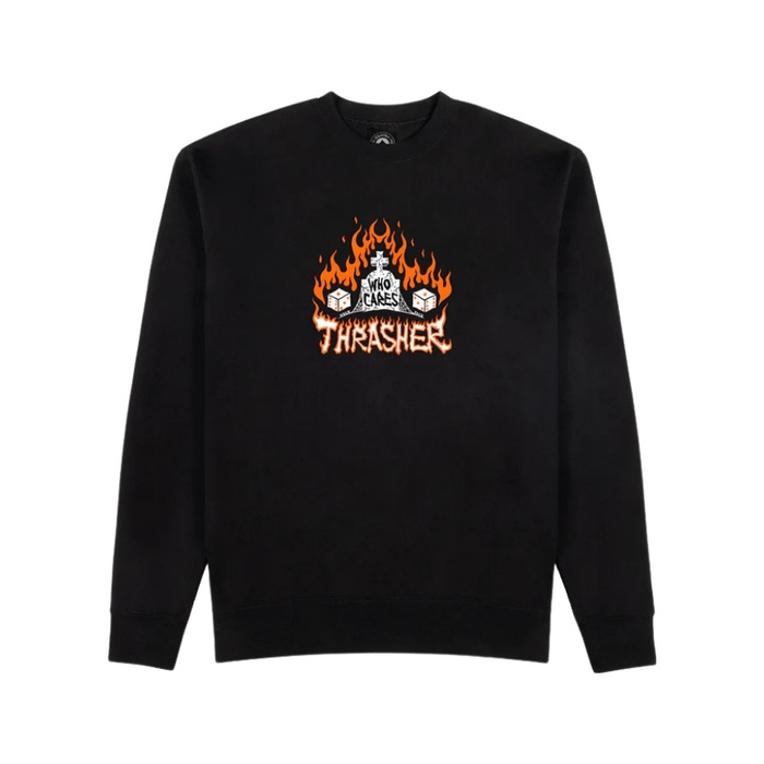 Bluza Thrasher Who Cares by Neckface Crewneck czarna