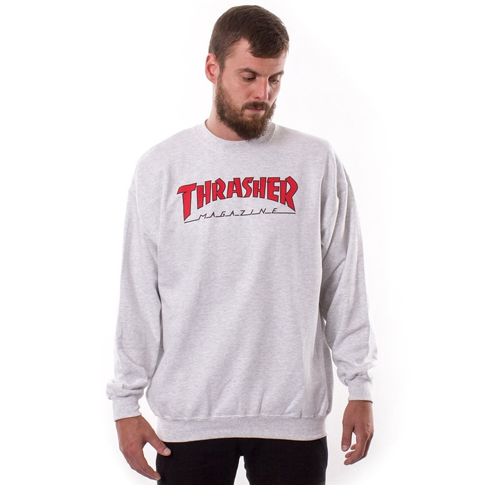 Bluza męska Thrasher FW19 Crew Outlined ash grey heather