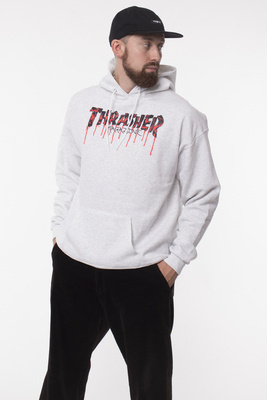 Bluza Thrasher Hood Blood Drip Ash Grey