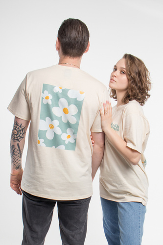 Koszulka Fish Skateboards Flower Power Ecru