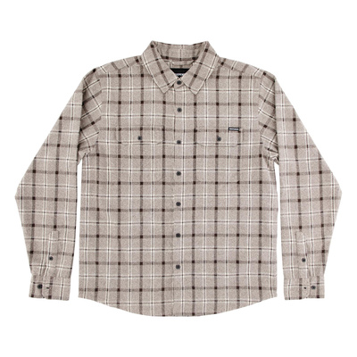Koszula męska Independent Longsleeve Belmont Flannel Top Shirt szaro-biała