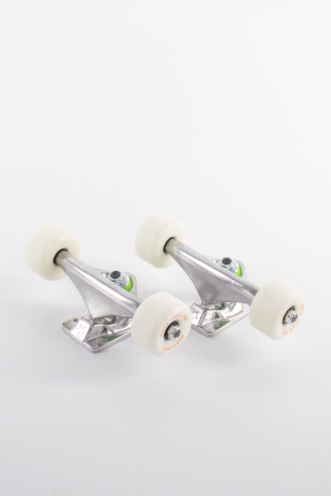 Zestaw Mini Logo Trucki 7.63" Raw + Łożyska Mini Logo + Koła A-Cut White 90 (53mm)