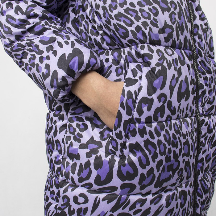 Kurtka Fila Wmn Bronwen aop puff allover sand verbena leo-blk