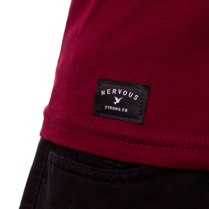 Longsleeve męski Nervous Classic Acid maroon