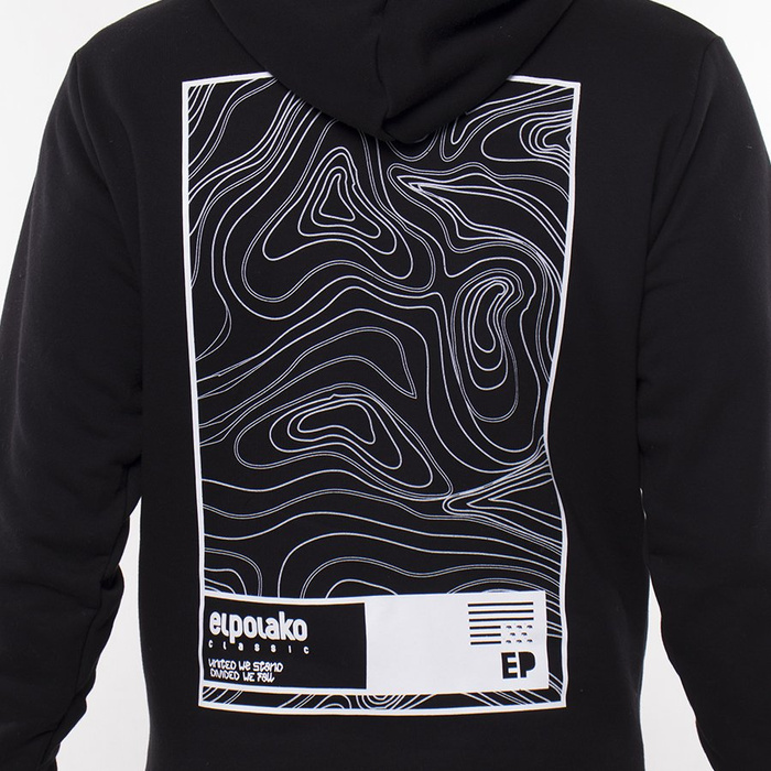 Bluza męska z kapturem El Polako Topobraf Black