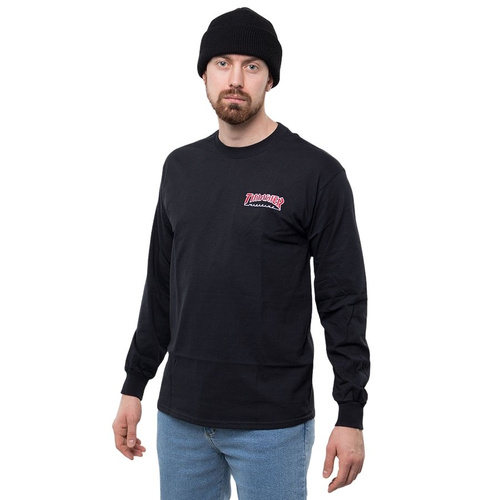 Koszulka Longsleeve Thrasher Outlined Black