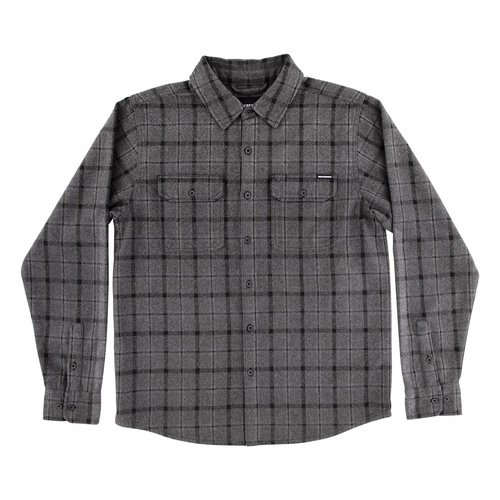 Koszula męska Independent Longsleeve Belmont Flannel Top Shirt szaro-czarna