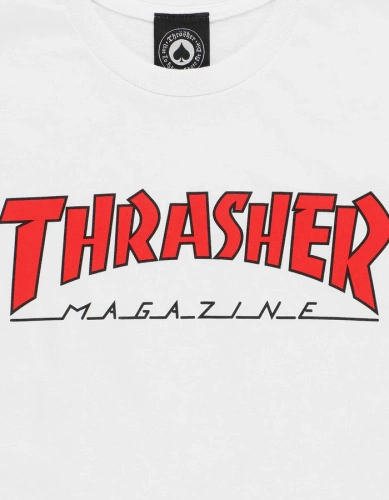 Koszulka Thrasher Outlined White Red