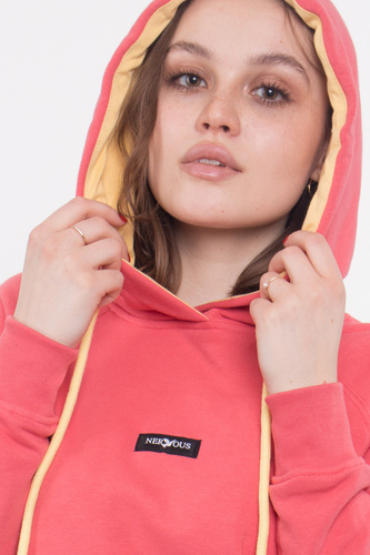 Bluza Nervous Hood Classic Small Coral