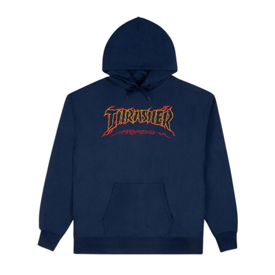 Bluza z kapturem Thrasher Cracked by Exteenager Hoodie granatowa