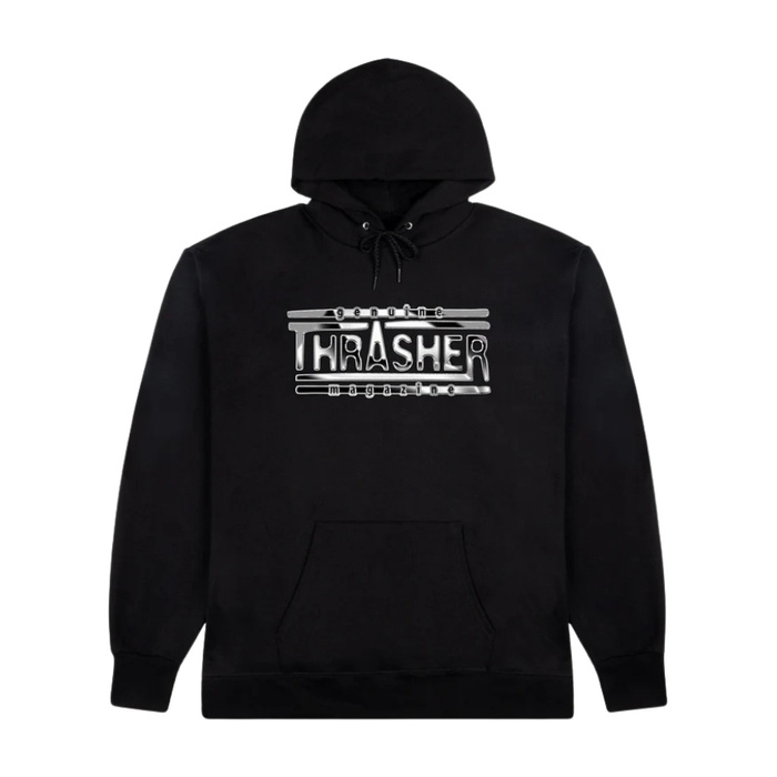 Bluza z kapturem Thrasher Chrome Genuine Hoody czarna