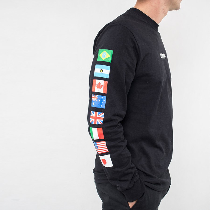 Koszulka Longsleeve Huf Flag Union Black