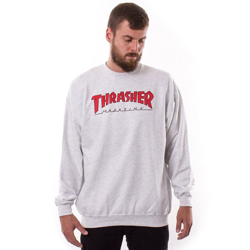 Bluza męska Thrasher FW19 Crew Outlined ash grey heather