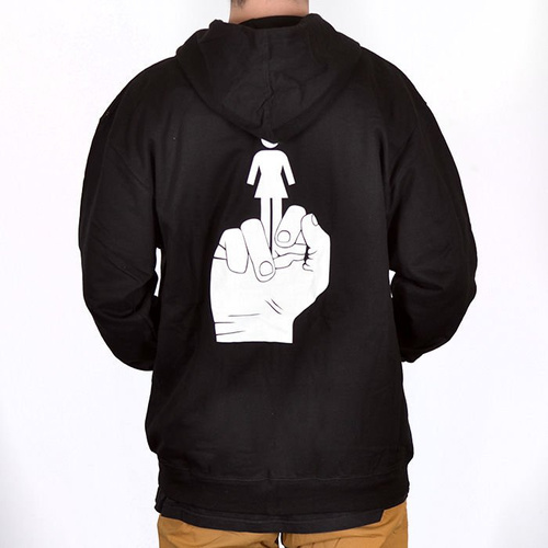 Bluza Girl Zip Hood Bird Black