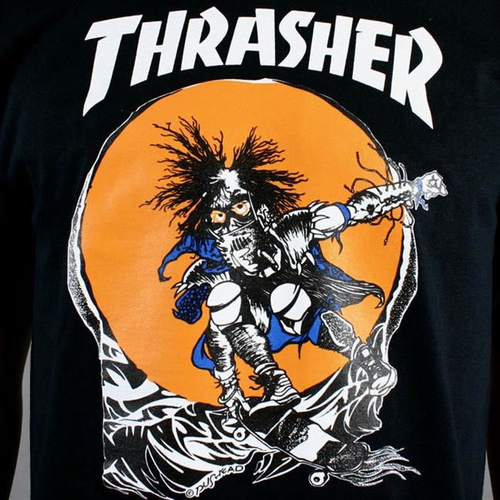 Koszulka THRASHER SK8 Outlaw Black