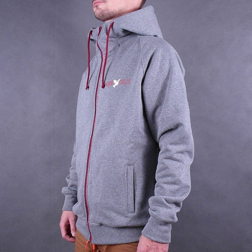 Bluza Nervous Zip Classic Sl Fa13 Grey/Burgundy