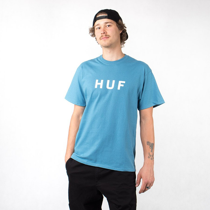 Koszulka Huf Essentials Og Logo Columbia Blue