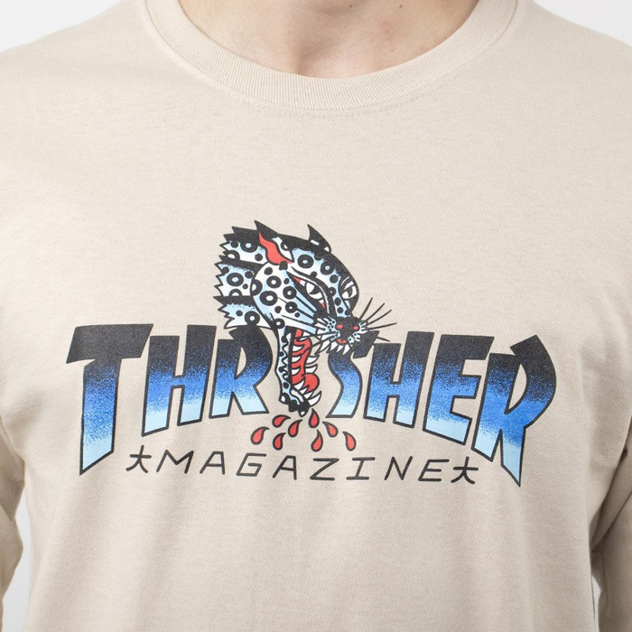 Koszulka Thrasher L/S Leopard Mag Sand