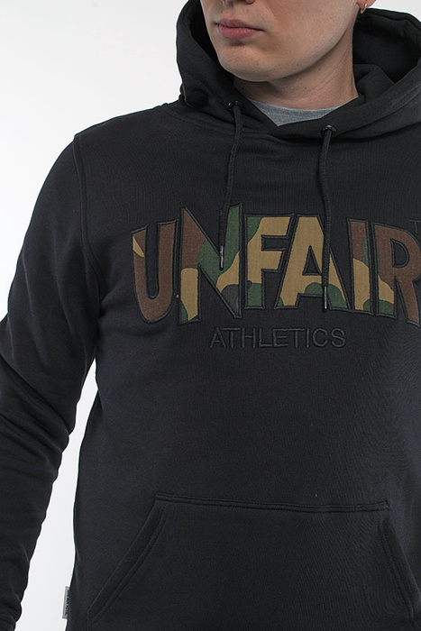 Bluza Unfair Classic Label Camo Hoodie Black