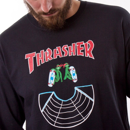 Longsleeve męski Thrasher Doubles black