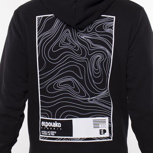 Bluza męska z kapturem El Polako Topobraf Black