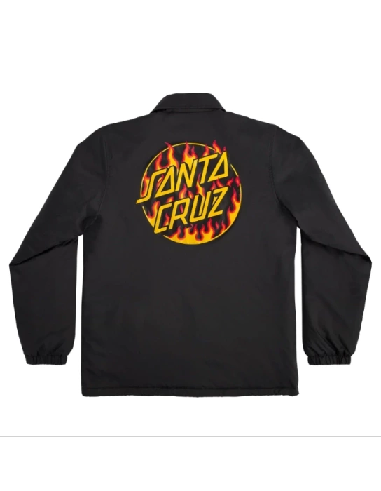 Kurtka Santa Cruz X Thrasher Flame Dot Coach Black