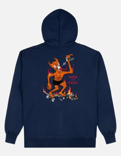 Bluza z kapturem Thrasher Hood Burn It Down Navy
