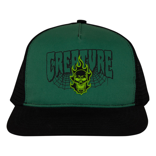 Czapka z daszkiem Creature Bonehead 2 Relic Mesh Trucker Structured Hat zielona